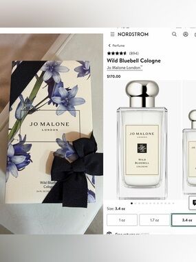 Brand New Authentic Jo Malone Wild Bluebell Cologne 3.4oz/100ML
